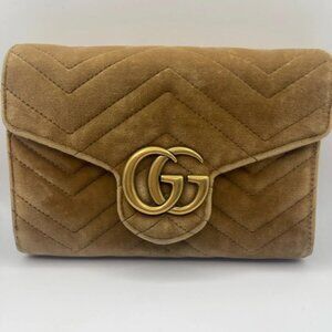 GUCCI MARMONT FLAP BAG MATELASSE VELVET